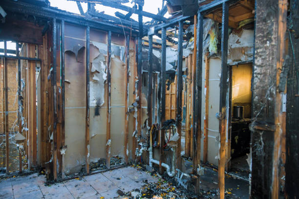 Professional Fire Damage Restoration technician working in Winchester, IL
